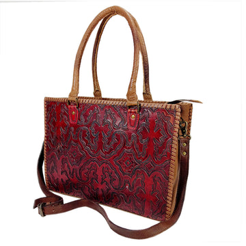American Darling Tote Hand Tooled Genuine Leather women bag western handbag purse